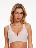 Womens Comfortable Wireless Bras Push Up Bralettes Seamless Tshirts Bras Deep V Everyday Bras TK85