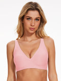 Womens Comfortable Wireless Bras Push Up Bralettes Seamless Tshirts Bras Deep V Everyday Bras TK85
