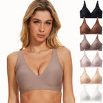 Esselegance Bralette: Wireless Seamless in Deep V Cut（2 Pack)