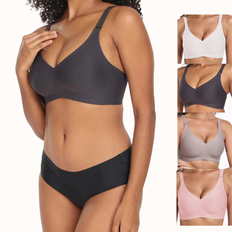 CloudWire Bra: Buttery-Soft Wireless, Seamless Full Coverage Convertible（2 Pack）